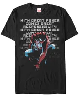 Marvel Men's Spider-Man with Great Responsibility Short Sleeve T-Shirt