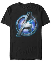 Marvel Men's Avengers Glowing Logo Short Sleeve T-Shirt