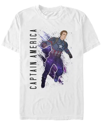 Marvel Men's Avengers Galaxy Painted Captain America Short Sleeve T-Shirt