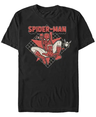 Marvel Men's Spider-Man Far From Home Vintage Pop Art Short Sleeve T-Shirt