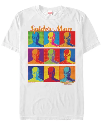 Marvel Men's Spider-Man Homecoming Vintage Multi-Colored Painting Short Sleeve T-Shirt