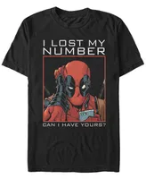 Marvel Men's Deadpool Can I Have Your Number Short Sleeve T-Shirt