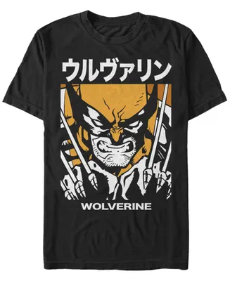 Marvel Men's X-Men Wolverine Kanji Comic Poster, Short Sleeve T-Shirt
