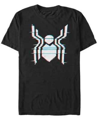 Marvel Men's Spider-Man Far From Home Glitch Chest Logo Short Sleeve T-Shirt