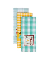 Design Imports Rise Shine Breakfast Embroidered Dishtowel Set of 3
