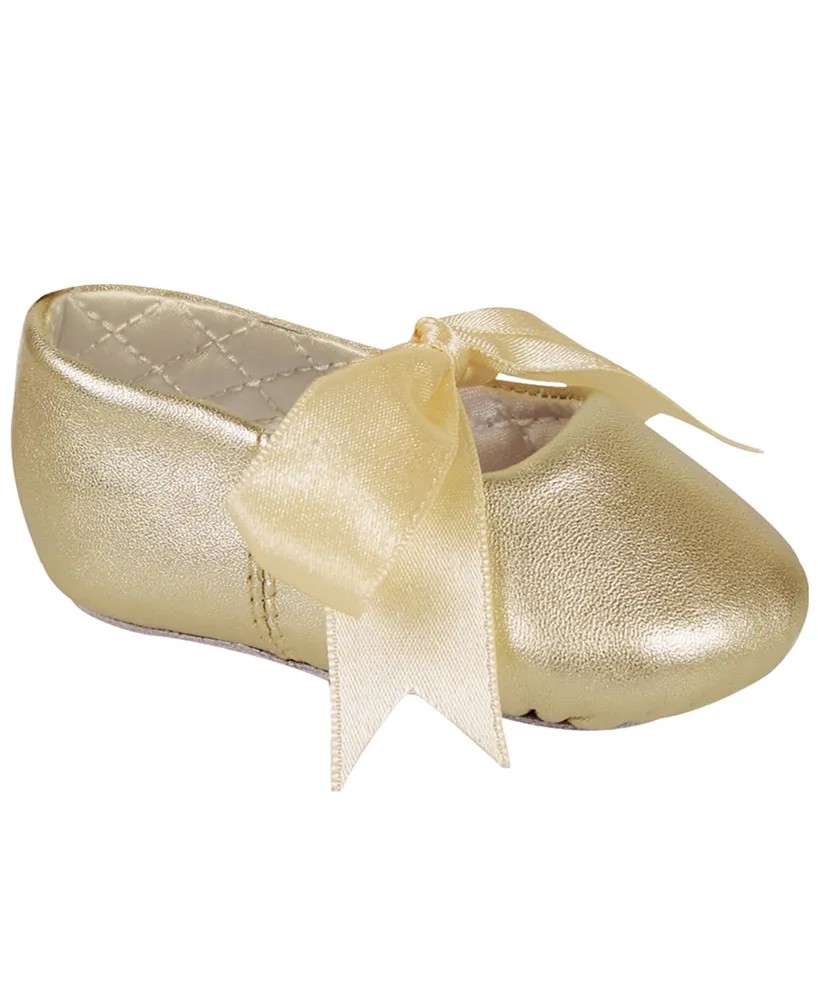 Baby Deer Girl Lambskin Ballet with Ribbon Tie