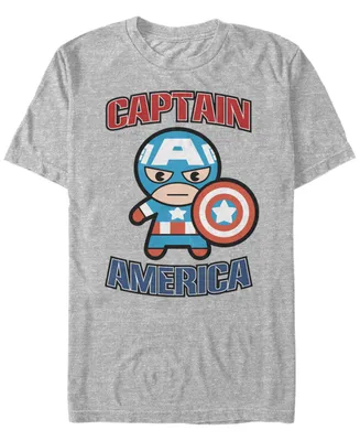 Marvel Men's Comic Collection Captain America Kawaii Short Sleeve T-Shirt