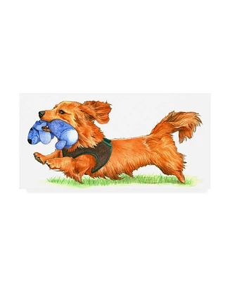 Wendy Edelson Dachshund Dog Canvas Art - 27" x 33.5"