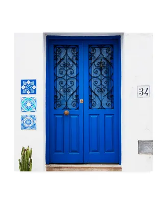 Philippe Hugonnard Made in Spain 3 Dark Blue Front Door Canvas Art