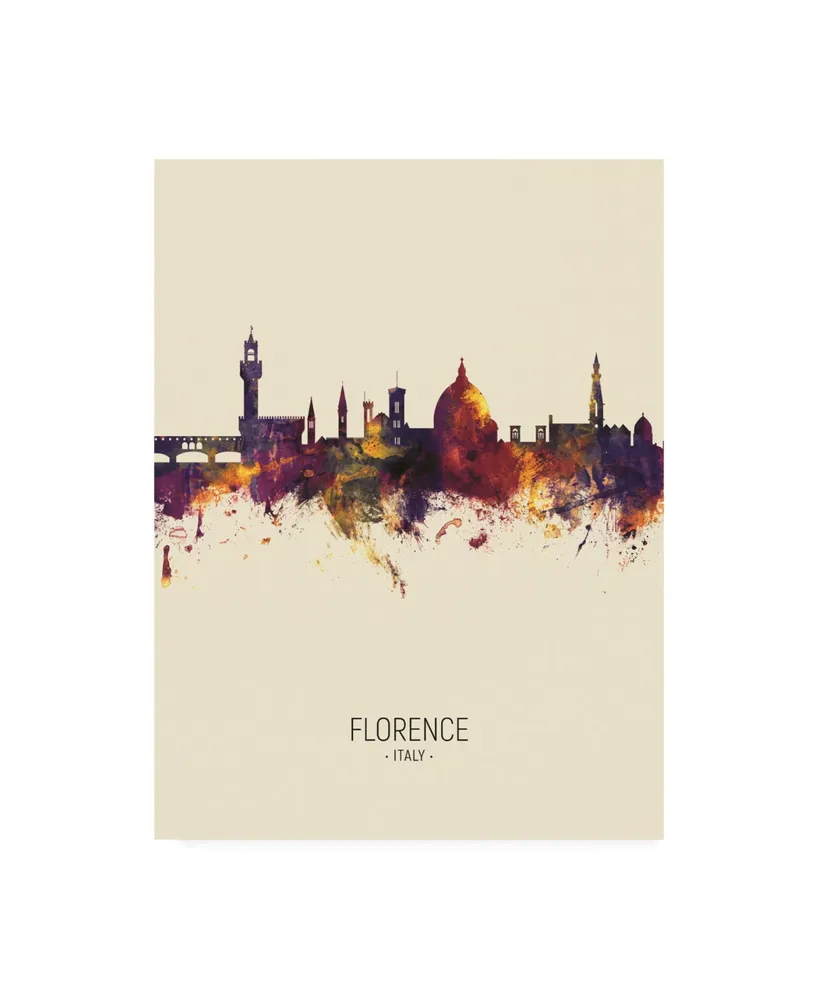 Michael Tompsett Florence Italy Skyline Portrait Iii Canvas Art - 36.5" x 48"