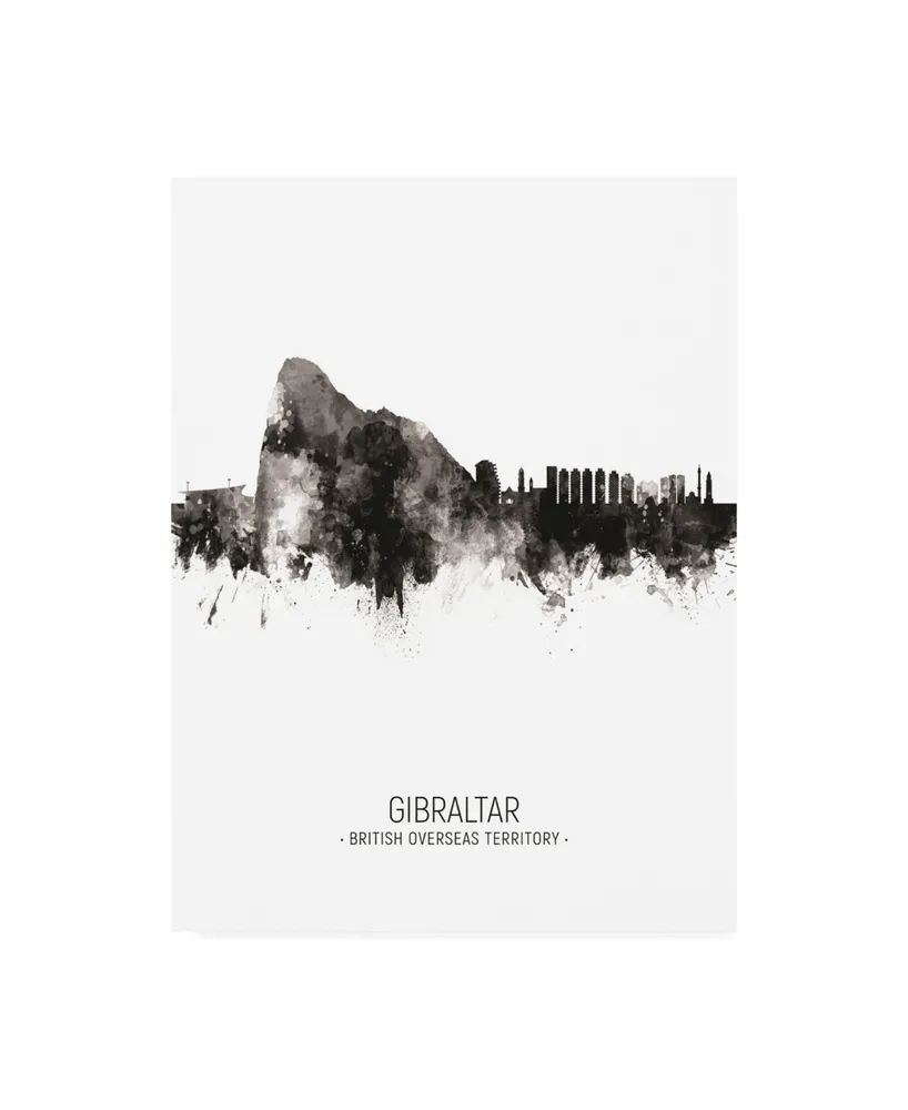 Michael Tompsett Gibraltar Skyline Portrait Ii Canvas Art - 27" x 33.5"