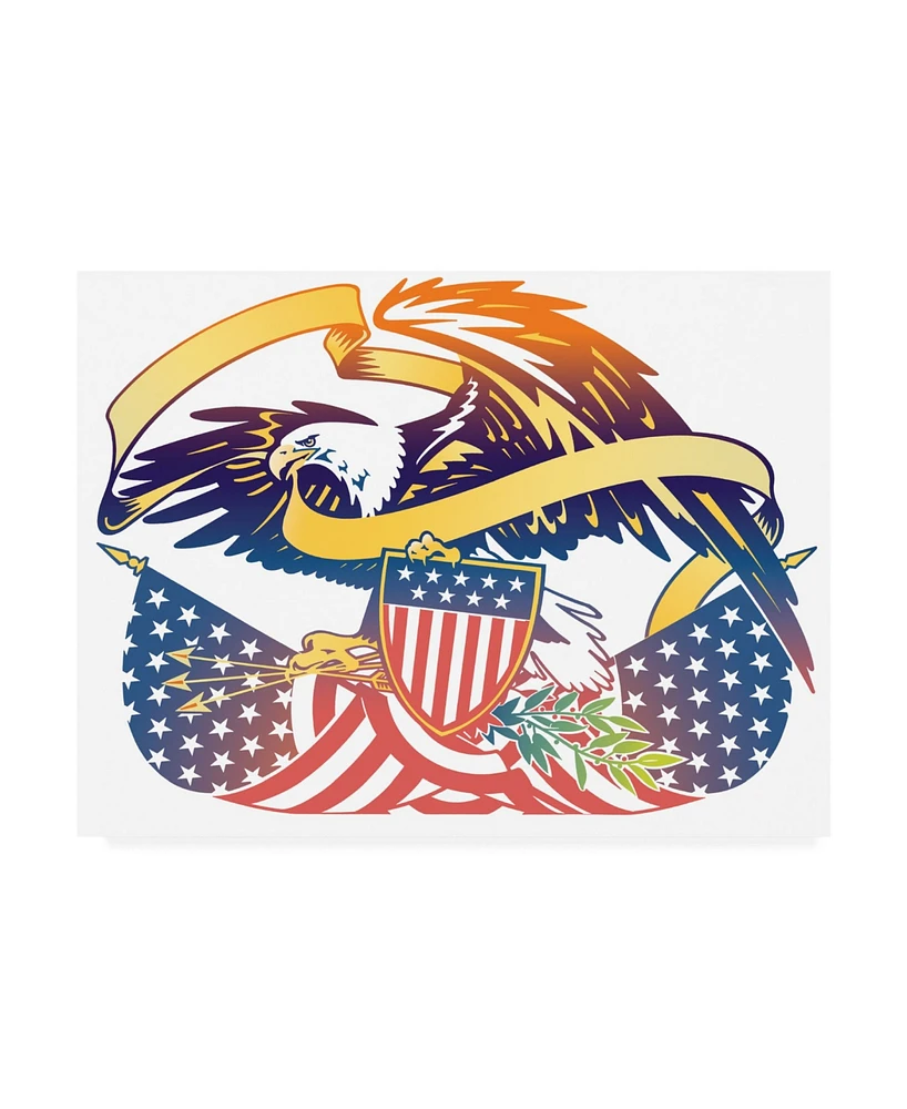 David Chestnutt American Eagle Flag Canvas Art - 27" x 33.5"