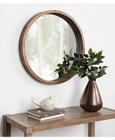 Kate and Laurel Hutton Round Wood Wall Mirror - 22" D