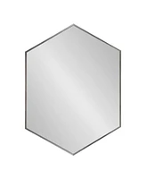 Kate and Laurel Rhodes Framed Hexagon Wall Mirror