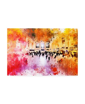Philippe Hugonnard Nyc Watercolor Collection - Grand Central Station Canvas Art