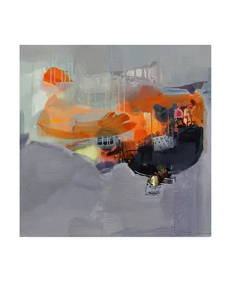Lina Alatta Carried Away Orange and Black Canvas Art