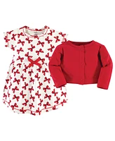 Touched by Nature Toddler Girls Dress and Cardigan 2pc Set