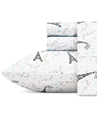 Betsey Johnson Silky Microfiber Printed 3-Pc. Sheet Set