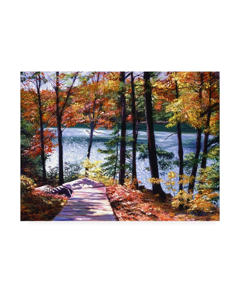 David Lloyd Glover Autumn Boardwalk Canvas Art - 37" x 49"