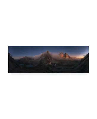 David Martin Castan Dolomites Foggy Mountain Canvas Art