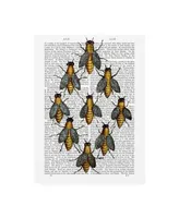 Fab Funky Medieval Bees Canvas Art