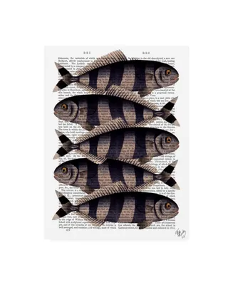 Fab Funky Five Striped Fish Canvas Art