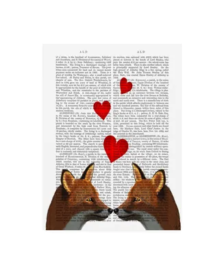 Fab Funky Foxes in Love Canvas Art