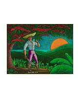 Oscar Ortiz Machete Man Canvas Art - 27" x 33.5"