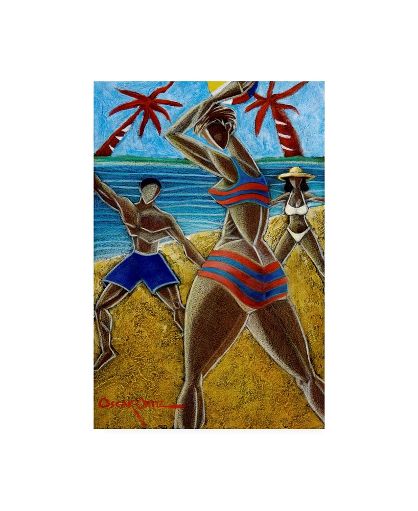 Oscar Ortiz En Luquillo Se Goza Canvas Art - 36.5" x 48"