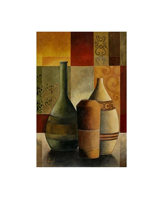 Pablo Esteban Vases Over Geometry 1 Canvas Art - 19.5" x 26"