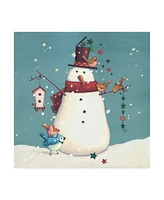 Viv Eisner Folk Snowman I Canvas Art - 19.5" x 26"