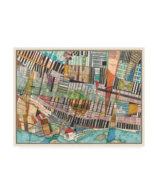 Nikki Galapon Modern Map of Montreal Canvas Art