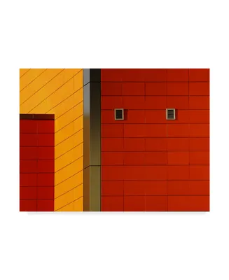 Anna Niemiec The Wall Red Yellow Canvas Art - 15" x 20"