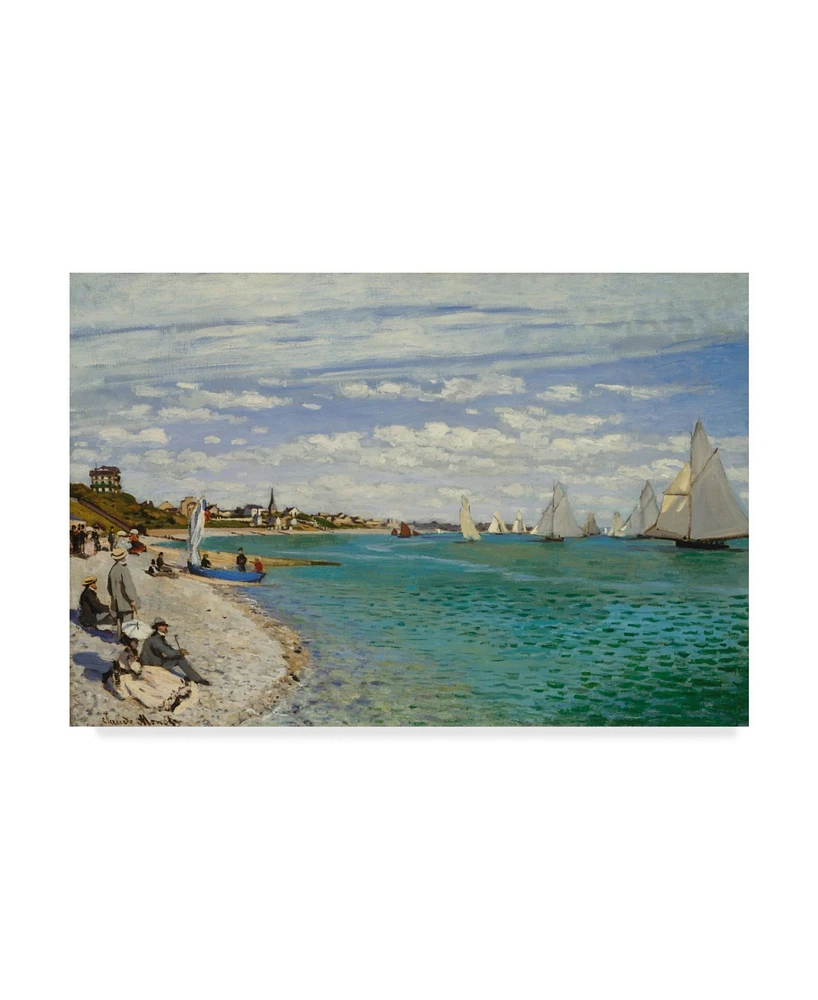 Claude O. Monet Regatta at Sainte Adresse Canvas Art - 20" x 25"