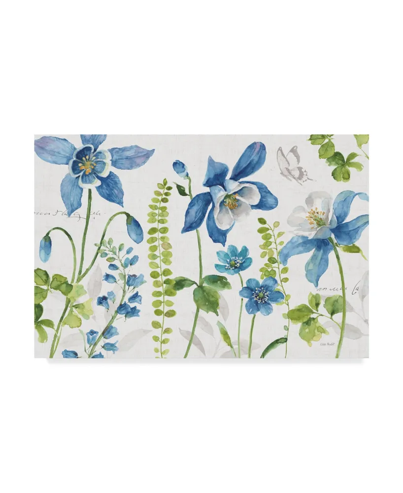 Lisa Audit Blue and Green Garden I Canvas Art