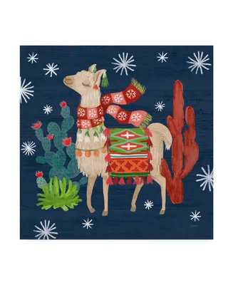 Mary Urban Lovely Llamas Iv Christmas Canvas Art - 15" x 20"