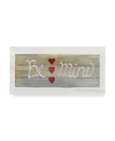 Kathleen Parr Mckenna Rustic Valentine be Mine Canvas Art - 15" x 20"