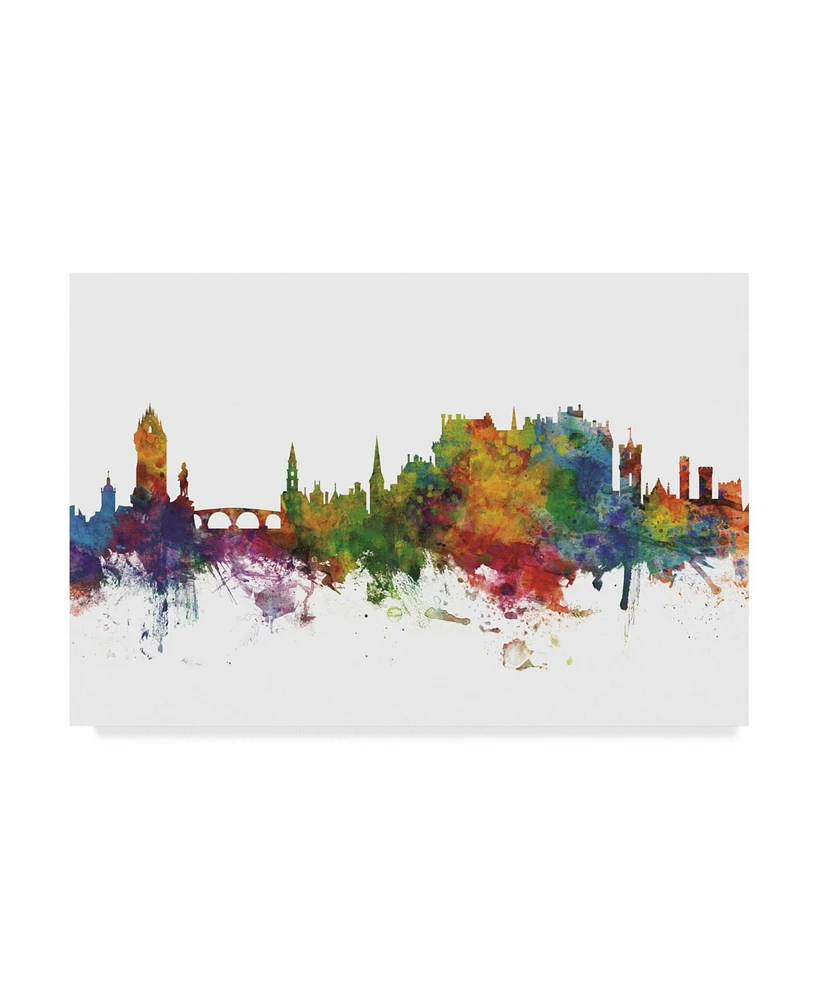 Michael Tompsett Stirling Scotland Skyline Ii Canvas Art - 20" x 25"