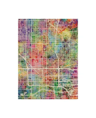 Michael Tompsett Phoenix Arizona City Map Canvas Art - 20" x 25"