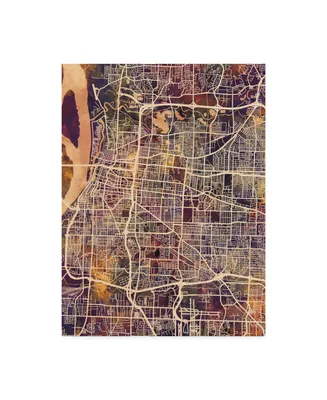 Michael Tompsett Memphis Tennessee City Map Ii Canvas Art