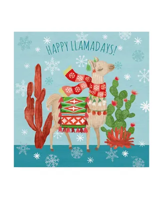 Mary Urban Lovely Llamas Christmas Iv Canvas Art
