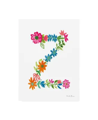 Farida Zaman Floral Alphabet Letter Xxvi Canvas Art