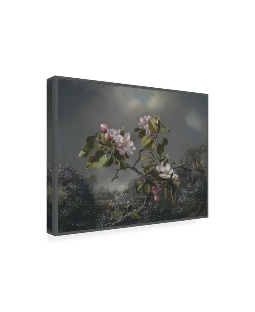 Martin Johnson Heade Apple Blossoms and Hummingbird Canvas Art