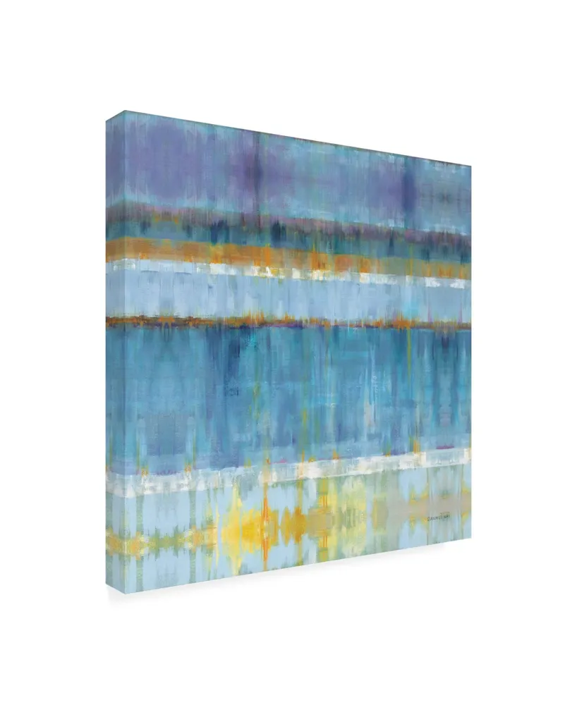 Danhui Nai Abstract Stripes Blue Canvas Art