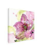 Dawn Derma Pink Flower in the Snow Canvas Art - 15.5" x 21"