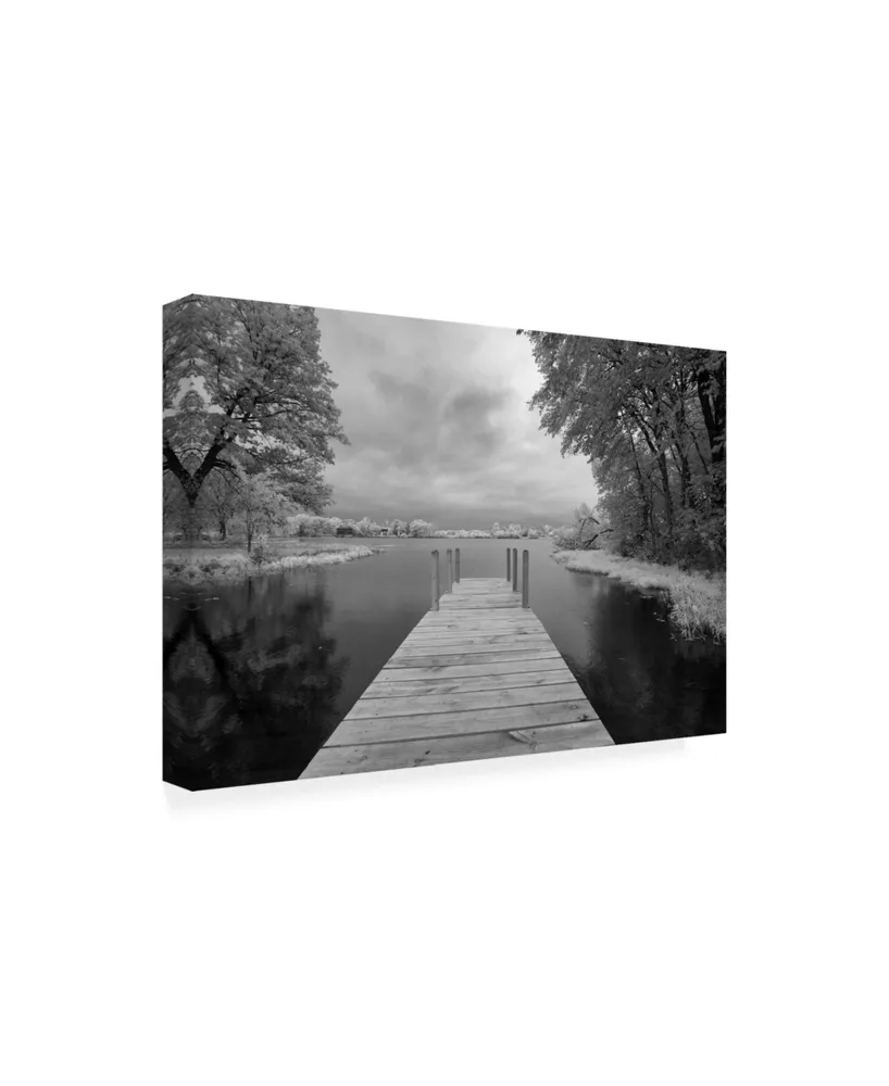 Monte Nagler Dock at St. Joseph River Centreville Michigan Canvas Art