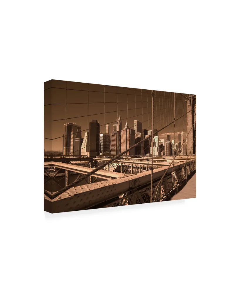 Monte Nagler Brooklyn Bridge and Lower Manhattan New York Canvas Art