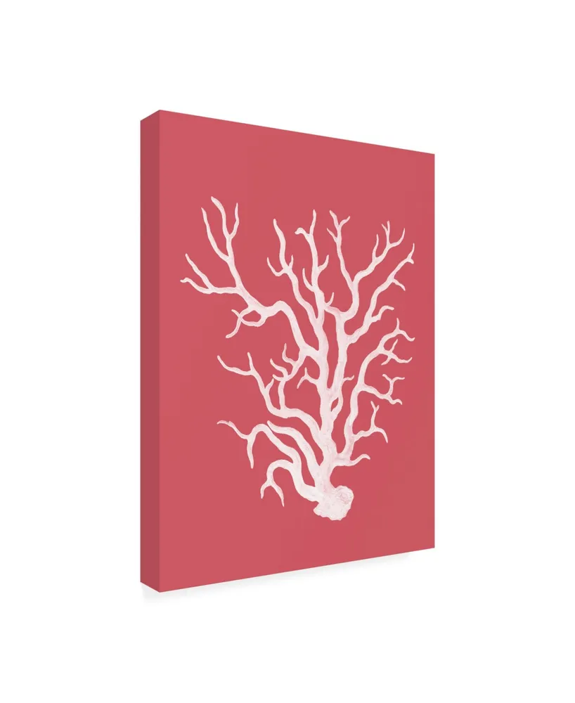 Fab Funky Corals White on Coral a Canvas Art