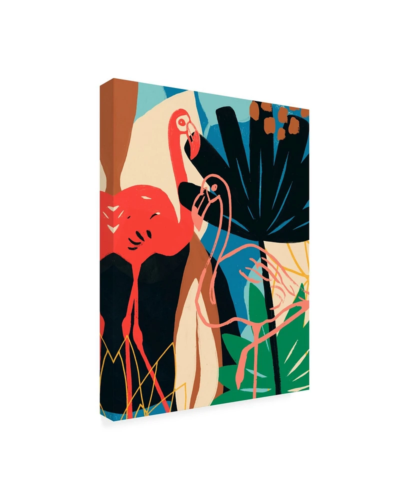 June Erica Vess Funky Flamingo I Canvas Art - 19.5" x 26"