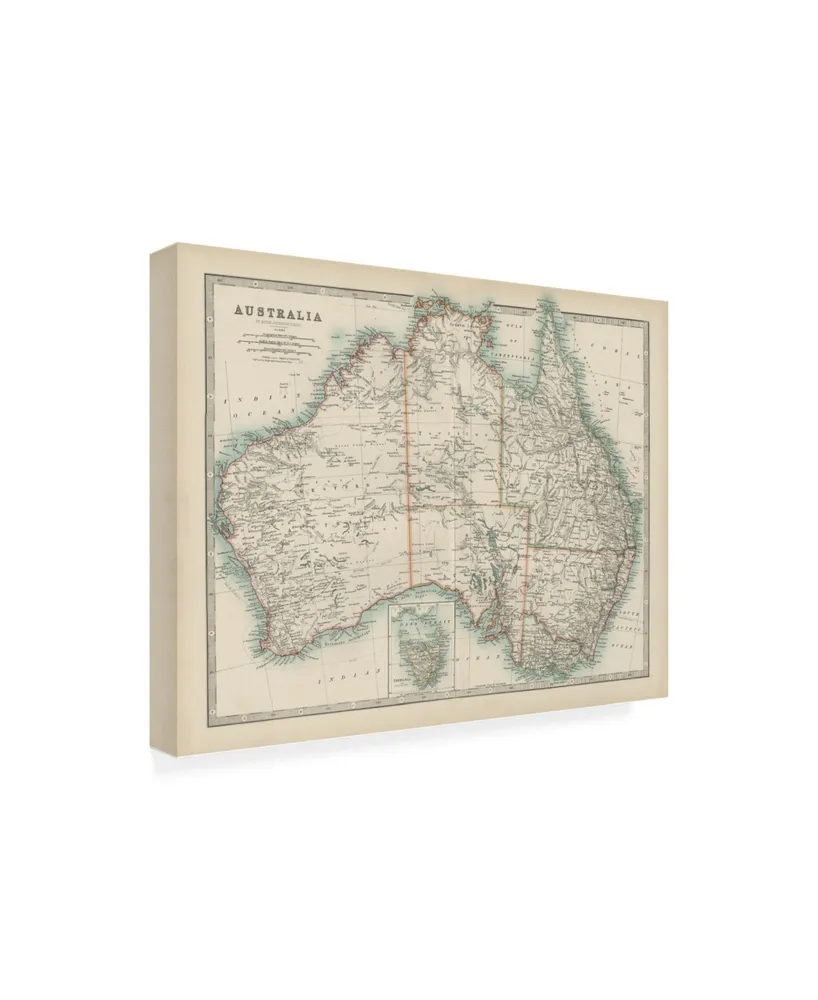 Johnston Johnstons Map of Australia Canvas Art